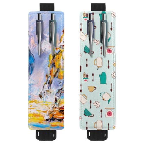 Eslifey Tragbarer Stifthalter, Motiv: Paris Eiffelturm, Beobachtungsrad, Liebesherz, Stiftehalter, Stifteetui für 2 oder 3 Stifte, verstellbares Gummiband, abnehmbar, 2 Stück, Mehrfarbig 12, 6.1x1.8in Eslifey Tragbarer Stifthalter, Motiv: Paris Eiffelturm, Beobachtungsrad, Liebesherz, Stiftehalter, Stifteetui für 2 oder 3 Stifte, verstellbares Gummiband, abnehmbar, 2 Stück, Mehrfarbig 12, 6.1x1.8in von Eslifey