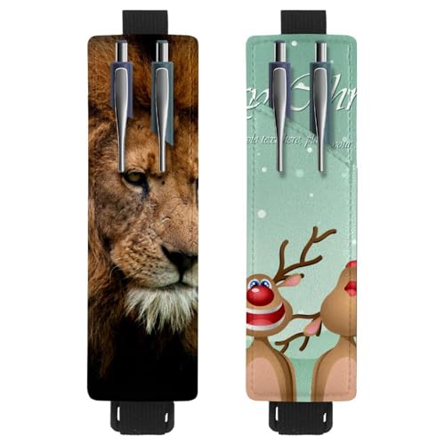 Eslifey Tragbarer Stifthalter, Pfauenmalerei, Stifthalter, Stifteetui für 2 oder 3 Stifte, verstellbares Gummiband, abnehmbar, 2 Stück, Mehrfarbig 13, 6.1x1.8in/15.4x4.6cm Eslifey Tragbarer Stifthalter, Pfauenmalerei, Stifthalter, Stifteetui für 2 oder 3 Stifte, verstellbares Gummiband, abnehmbar, 2 Stück, Mehrfarbig 13, 6.1x1.8in/15.4x4.6cm von Eslifey