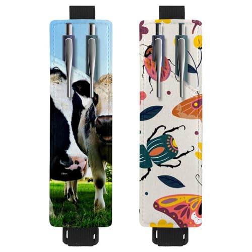 Eslifey Tragbarer Stifthalter, helles Schmetterlingsmuster, Stifthalter, Stifteetui für 2 oder 3 Stifte, verstellbares Gummiband, abnehmbar, 2 Stück, Multi 14, 6.1x1.8in/15.4x4.6cm Eslifey Tragbarer Stifthalter, helles Schmetterlingsmuster, Stifthalter, Stifteetui für 2 oder 3 Stifte, verstellbares Gummiband, abnehmbar, 2 Stück, Multi 14, 6.1x1.8in/15.4x4.6cm von Eslifey