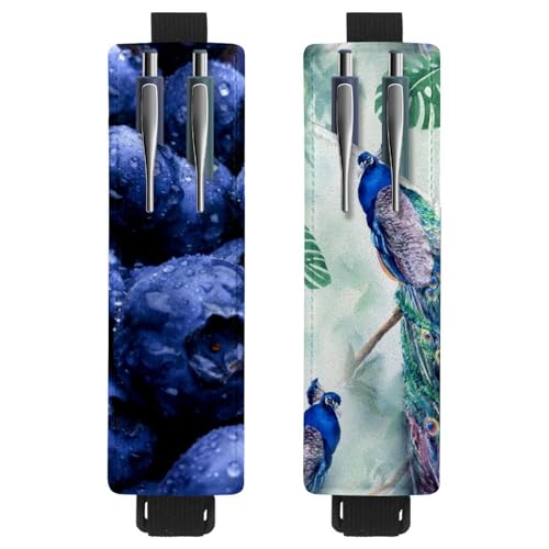 Eslifey Tragbarer Stifthalter, niedlicher Cartoon-Dinosaurier-Stifthalter, Stifteetui für 2 oder 3 Stifte, verstellbares Gummiband, abnehmbar, 2 Stück, Mehrfarbig 13, 6.1x1.8in/15.4x4.6cm von Eslifey