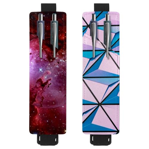 Eslifey Tragbarer Stifthalter, niedlicher Cartoon-Dinosaurier-Stifthalter, Stifteetui für 2 oder 3 Stifte, verstellbares Gummiband, abnehmbar, 2 Stück, Mehrfarbig 7, 6.1x1.8in/15.4x4.6cm von Eslifey