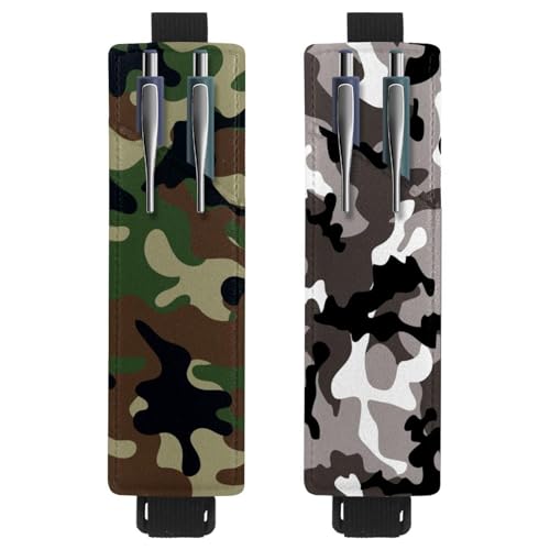 Eslifey Tragbarer Stifthalter, rote Rosen über dunklem Hintergrund, Stifthalter, Stifteetui für 2 oder 3 Stifte, verstellbares Gummiband, abnehmbar, 2 Stück, mehrfarbig 9, 6.1x1.8in/15.4x4.6cm von Eslifey