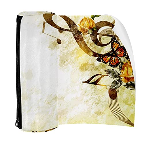 Federmäppchen mit abstraktem Musiknoten-Etui mit Reißverschluss für Schreibwaren, Reisen, Schule, Studenten von Eslifey