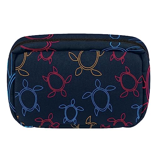 Make-up-Tasche Katze Hund Pfoten Punkte Kosmetiktasche Tragbare Tragetasche Reise Fall Organizer Zubehör Fall Werkzeuge Fall für Frauen, Mehrfarbig 9, 17.5x7x10.5cm/6.9x4.1x2.8in von Eslifey