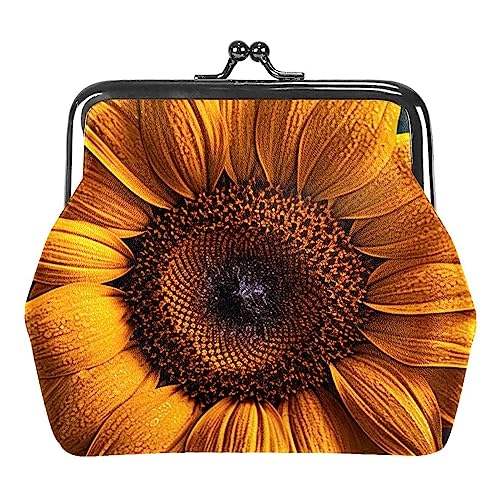 Münzgeldbörsen, Sonnenblume und Schildkröte, Mini-Geldbörse, tragbare Schmucktasche mit Kissverschluss, für Damen, Mädchen, Kinder, Mehrfarbig 6, 4.3x4.7 in/11x12 cm, Münztasche von Eslifey