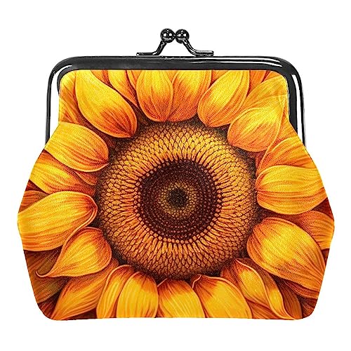 Münzgeldbörsen, Sonnenblumen-Delfin-Münzgeldbörse, tragbare Schmucktasche mit Kissverschluss, für Damen, Mädchen, Kinder, Mehrfarbig 2, 4.3x4.7 in/11x12 cm, Münztasche von Eslifey