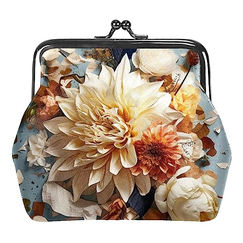 Münzgeldbörsen, farbiger Blumenstrauß, Münzgeldbörse, tragbare Schmucktasche mit Kissverschluss, für Damen, Mädchen, Kinder, Mehrfarbig 4, 4.3x4.7 in/11x12 cm, Münztasche von Eslifey