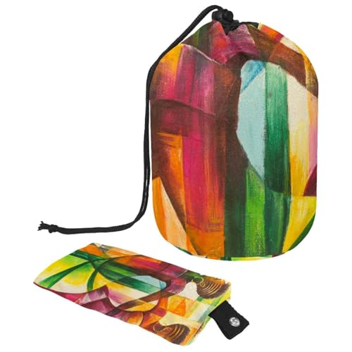 asebiunh Kosmetiktasche mit Kordelzug, fassförmig, tragbar, Reise-Make-up-Tasche, Farbmalerei für Frauen, großes Fassungsvermögen, wasserdicht, multifunktional, Eimer, Kulturbeutel, mehrfarbig, asebiunh Kosmetiktasche mit Kordelzug, fassförmig, tragbar, Reise-Make-up-Tasche, Farbmalerei für Frauen, großes Fassungsvermögen, wasserdicht, multifunktional, Eimer, Kulturbeutel, mehrfarbig, von Eslifey