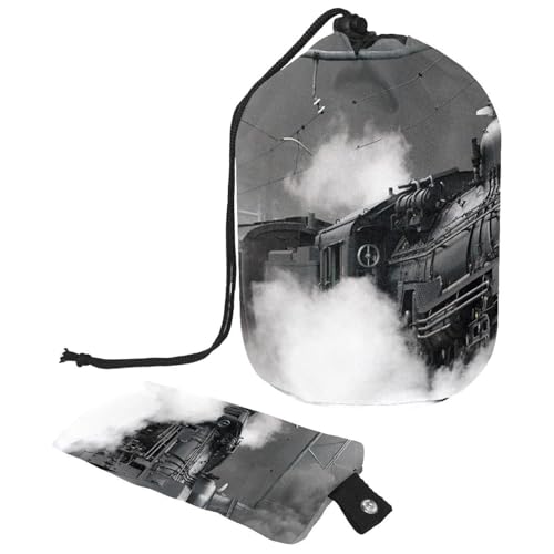 asebiunh Reise-Kosmetiktasche, Make-up-Tasche, multifunktionaler Kulturbeutel, runder Organizer, Aufbewahrungstasche, japanischer Zug, Eisenbahn, Eisenbahn, mehrfarbig, 9.9x6.9in/25.2x17.6cm von Eslifey