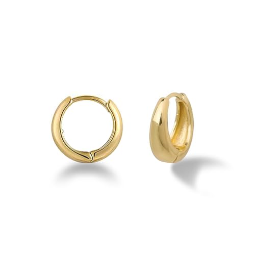 Eslinila 14K Gold Hoop Ohrringe für Frauen, Hypoallergene Chirurgenstahl Huggie Ohrringe, Minimalistische kleine Schmuckstücke für Mama von Eslinila