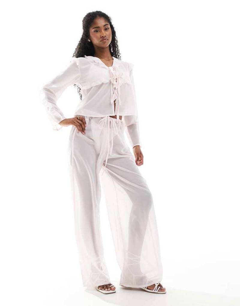 Esmee - Exklusiv - Transparente Strandhose in Rosa von Esmée