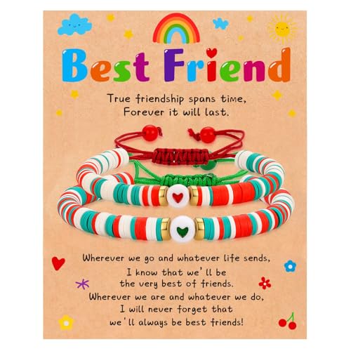 Esmoly Freundschaftsarmbänder Damen Partnerarmbänder Verstellbar bff Armbänder für 2 Beste Freundin Friendship Partner Armband,Geschenk für Beste Freundin (Weihnachten) von Esmoly