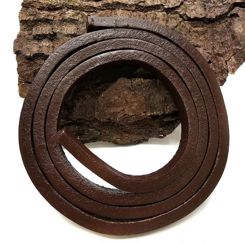 Lederband Flach | 12 mm x 6 mm | Länge: 1 Meter - Braun von Esnado