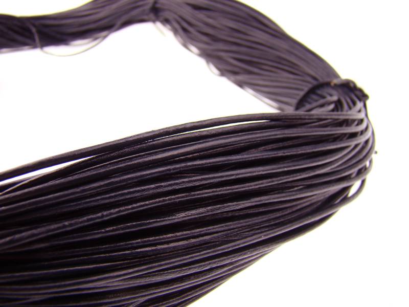 esnado Lederband 1,5 mm - Echt Leder - Aubergine von Esnado