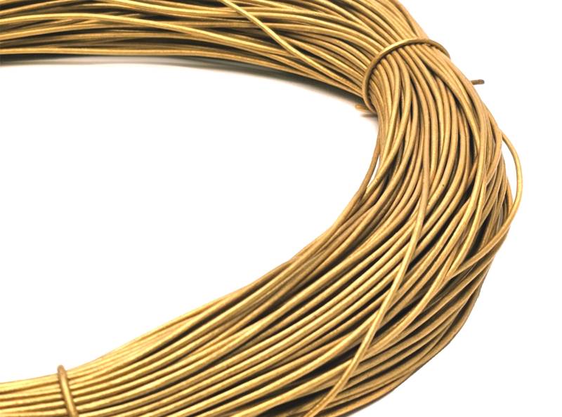 esnado Lederband 1,5 mm - Echt Leder - Gold von Esnado