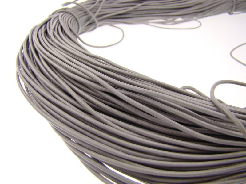 esnado Lederband 1,5 mm - Echt Leder - Grau von Esnado