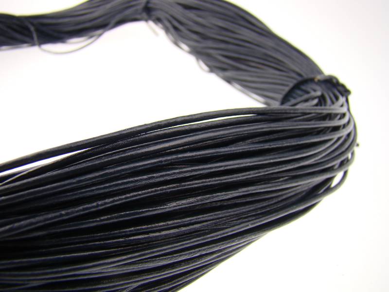 esnado Lederband 1,5 mm - Echt Leder - Navy von Esnado