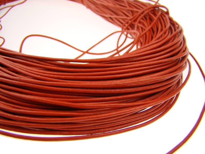 esnado Lederband 1,5 mm - Echt Leder - Orange von Esnado