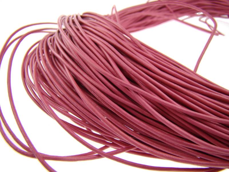 esnado Lederband 1,5 mm - Echt Leder - Pink von Esnado