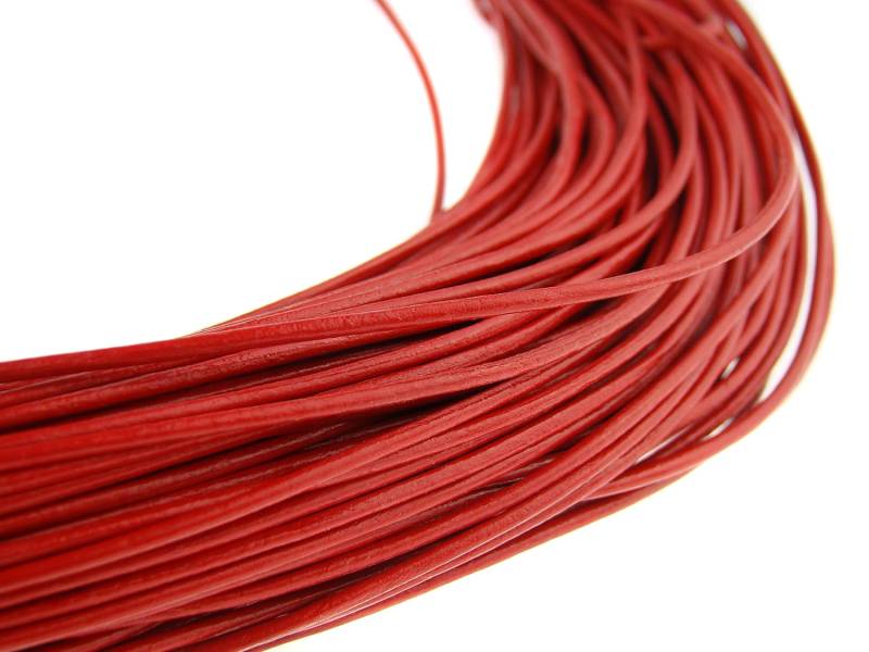 esnado Lederband 1,5 mm - Echt Leder - Rot von Esnado