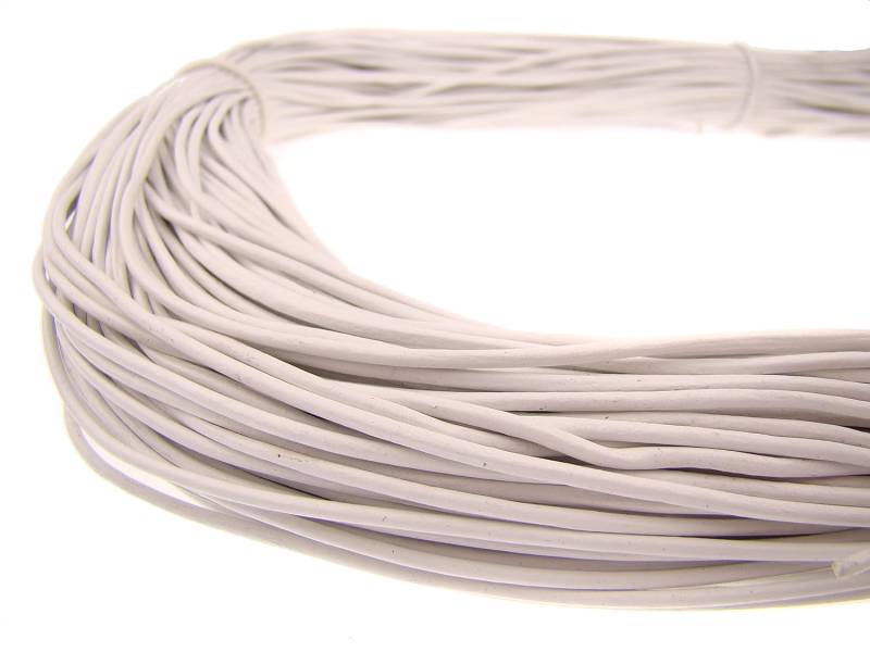 esnado Lederband 1,5 mm - Echt Leder - Weiß von Esnado