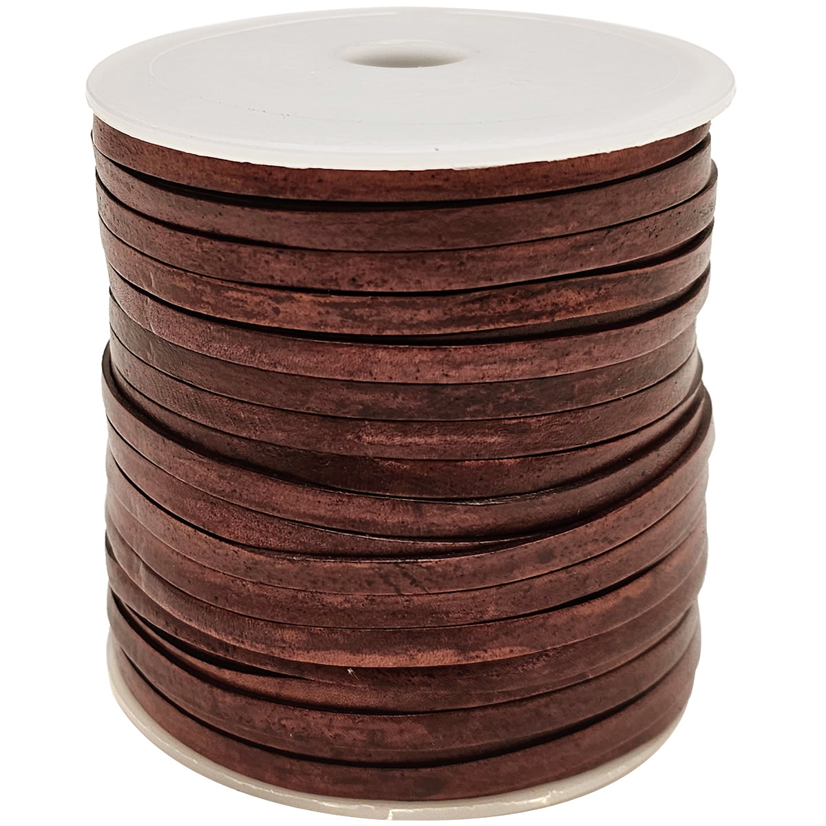 esnado Lederband Flach 4 x 1 mm - Antik Braun - echtes Leder von Esnado