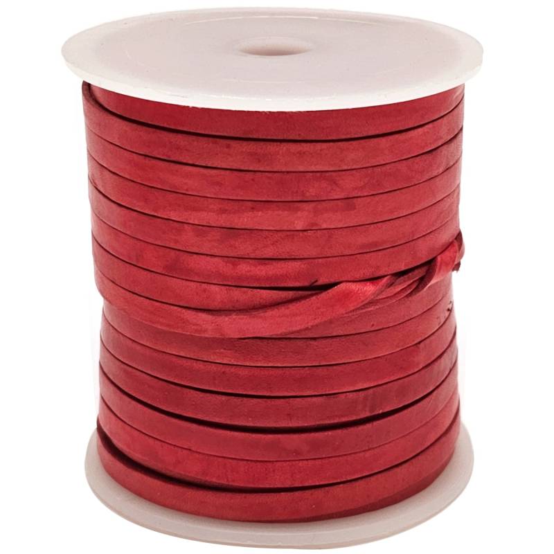 esnado Lederband Flach 4 x 1 mm - Antik Rot - echtes Leder esnado Lederband Flach 4 x 1 mm - Antik Rot - echtes Leder von Esnado
