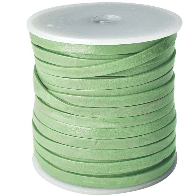 esnado Lederband Flach 4 x 1 mm - Mintgrün - echtes Leder esnado Lederband Flach 4 x 1 mm - Mintgrün - echtes Leder von Esnado