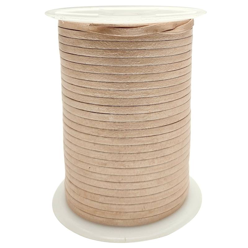 esnado Lederband Flach 4 x 1 mm - Pearl - echtes Leder esnado Lederband Flach 4 x 1 mm - Pearl - echtes Leder von Esnado