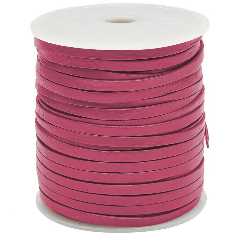 esnado Lederband Flach 4 x 1 mm - Pink von Esnado