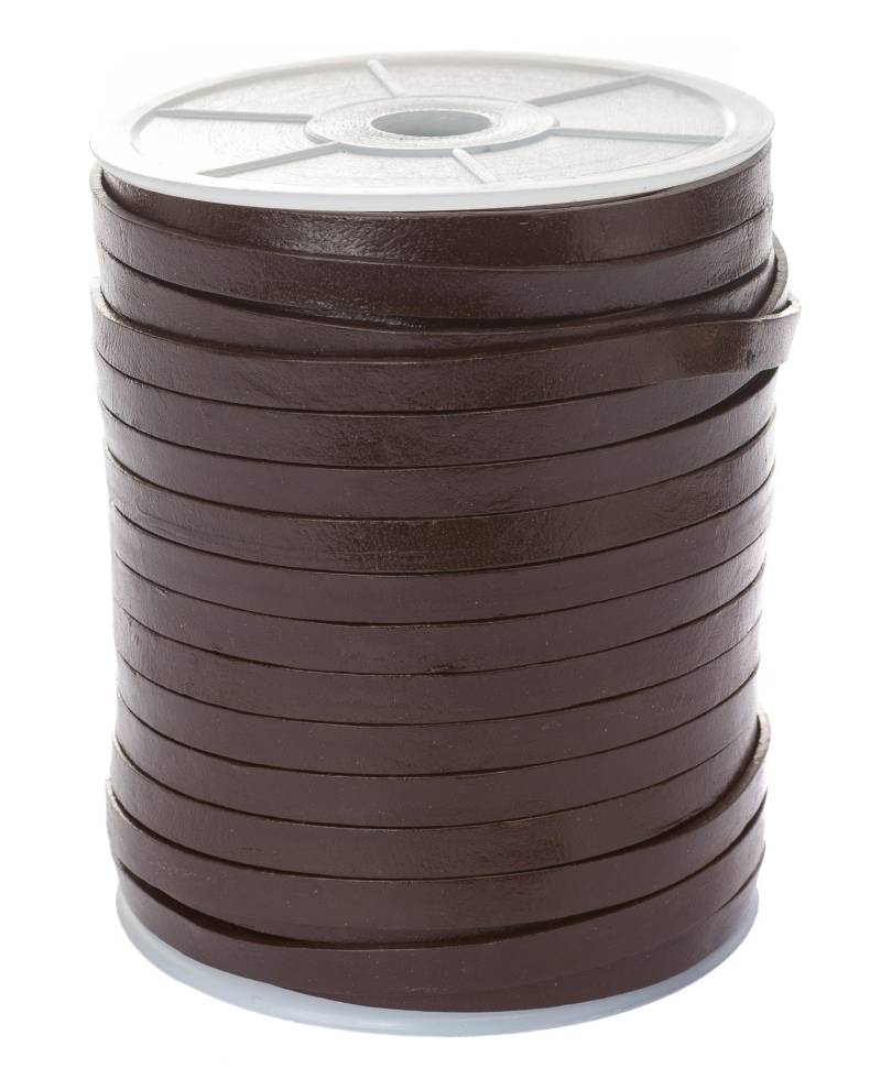 esnado Lederband Flach 6 mm - Braun von Esnado