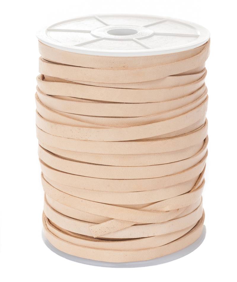 esnado Lederband Flach 6 mm - Natur von Esnado
