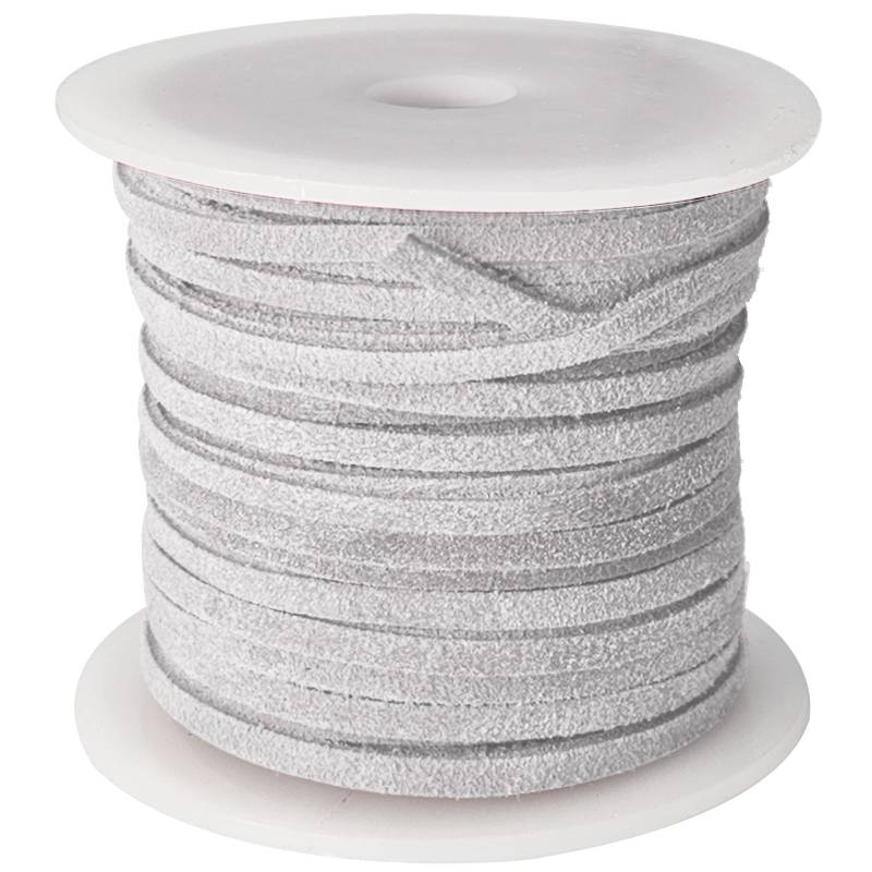 esnado Lederband Wildleder Flach 3 x 1,5 mm - Hellgrau esnado Lederband Wildleder Flach 3 x 1,5 mm - Hellgrau von Esnado