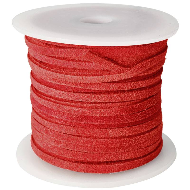 esnado Lederband Wildleder Flach 3 x 1,5 mm - Rot esnado Lederband Wildleder Flach 3 x 1,5 mm - Rot von Esnado