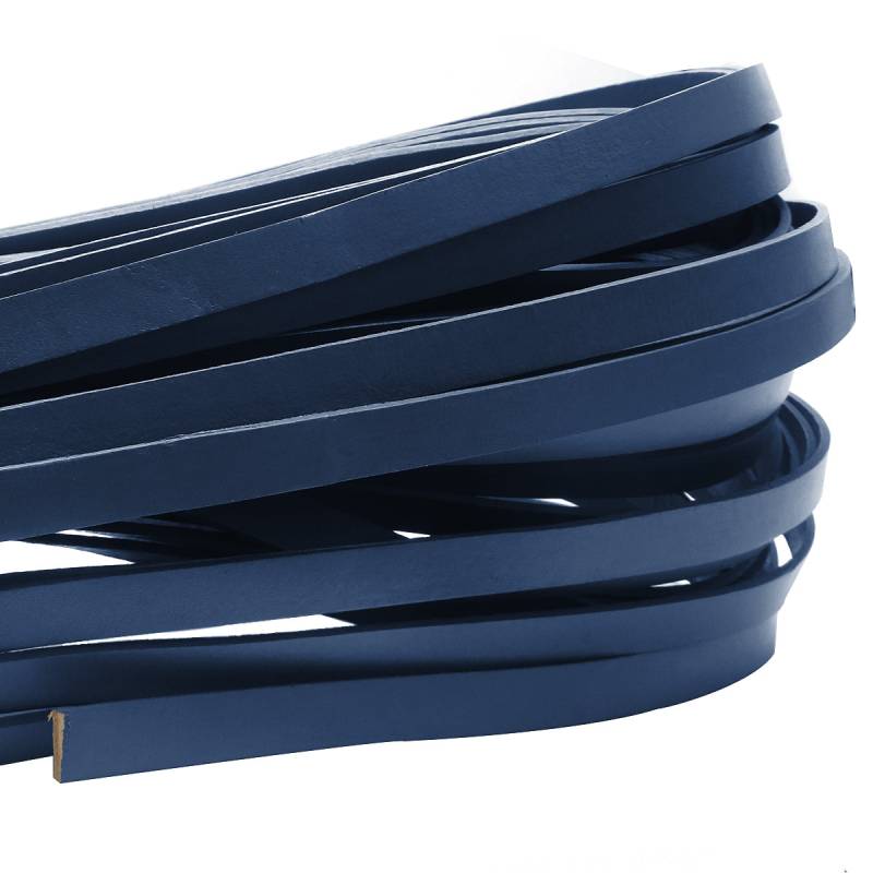 esnado Lederband flach, 10 mm x 2 mm  - Blau esnado Lederband flach, 10 mm x 2 mm  - Blau von Esnado