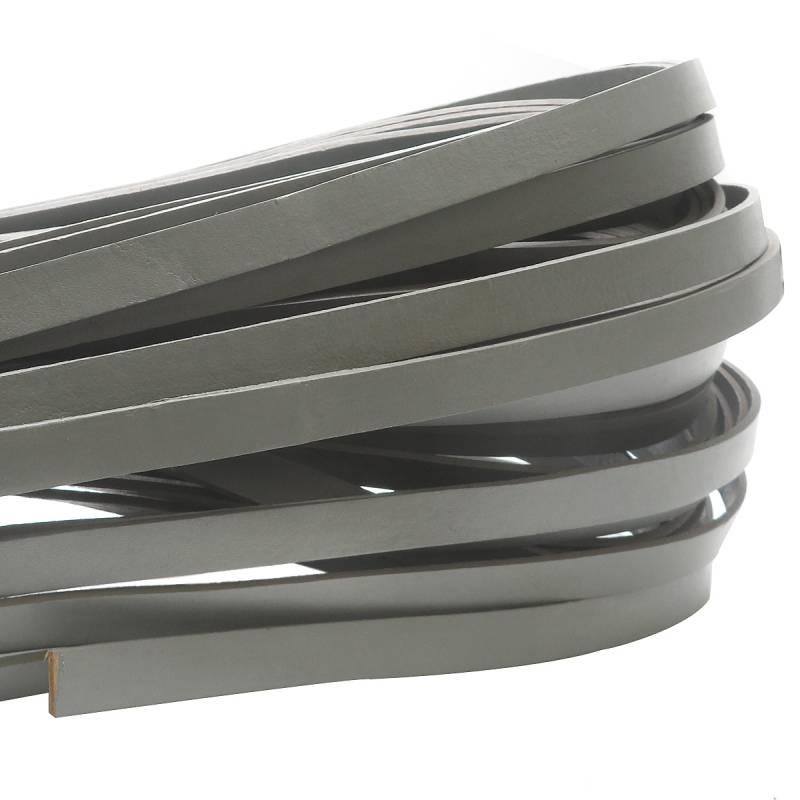 esnado Lederband flach, 10 mm x 2 mm  - Grau esnado Lederband flach, 10 mm x 2 mm  - Grau von Esnado