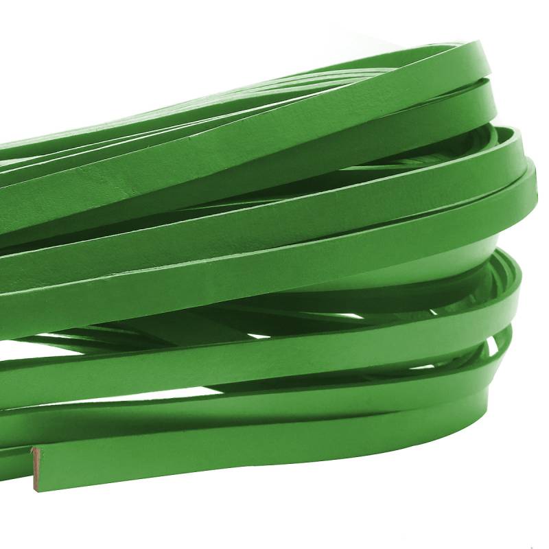esnado Lederband flach, 10 mm x 2 mm  - Grün esnado Lederband flach, 10 mm x 2 mm  - Grün von Esnado