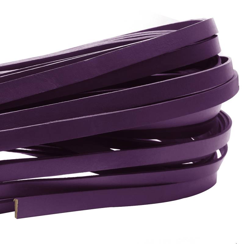 esnado Lederband flach, 10 mm x 2 mm  - Lila esnado Lederband flach, 10 mm x 2 mm  - Lila von Esnado