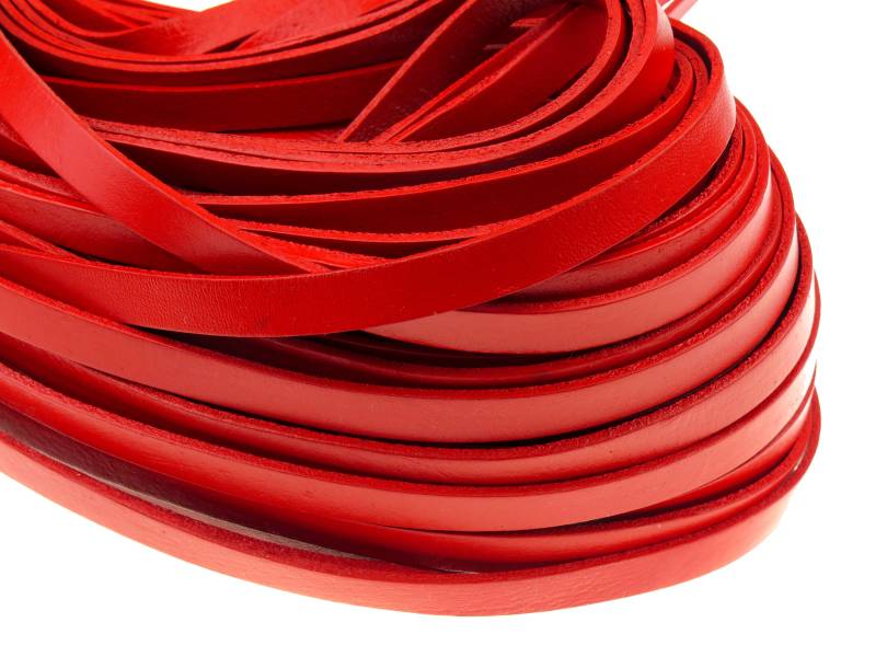 esnado Lederband flach, 10 mm x 2 mm - Rot esnado Lederband flach, 10 mm x 2 mm - Rot von Esnado