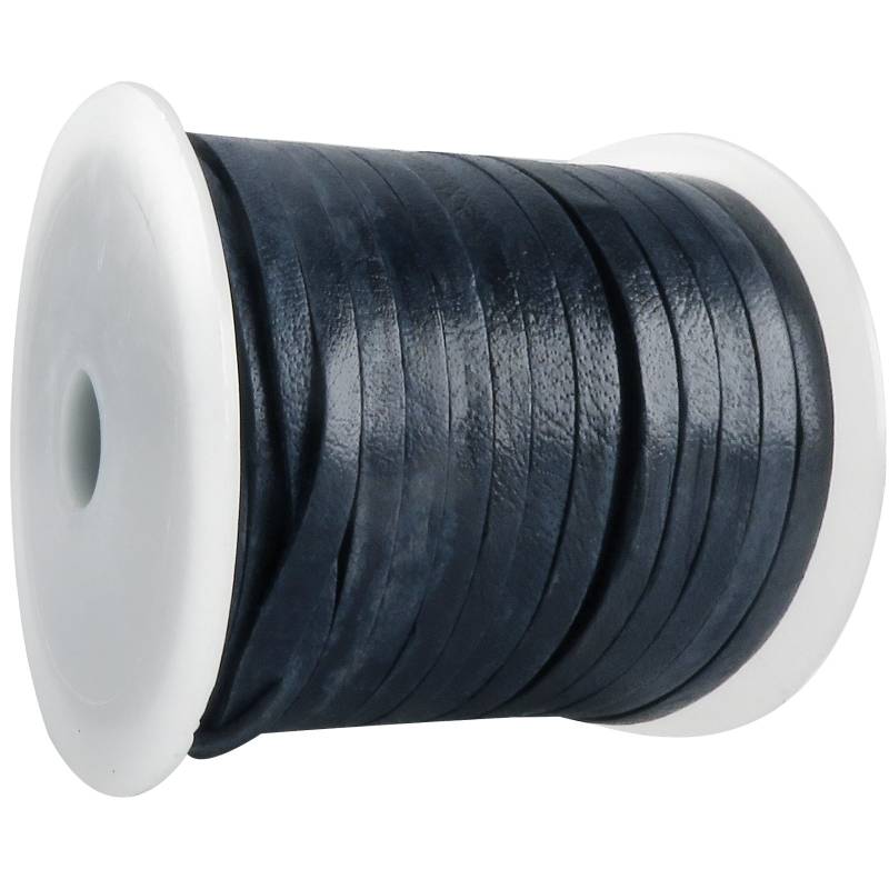 esnado Lederband flach - Breite 5 mm - Antik Dunkelblau esnado Lederband flach - Breite 5 mm - Antik Dunkelblau von Esnado