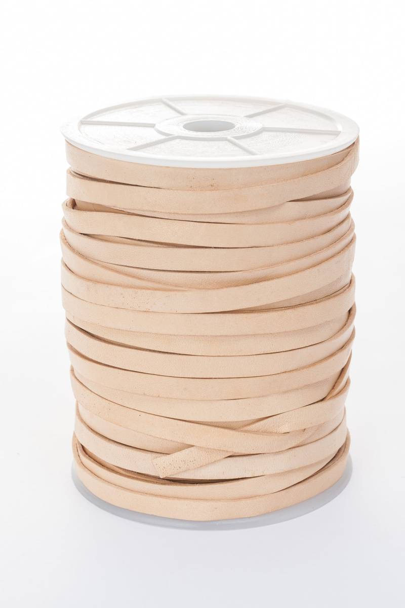 esnado Lederband flach - Breite 5 mm - Natur von Esnado