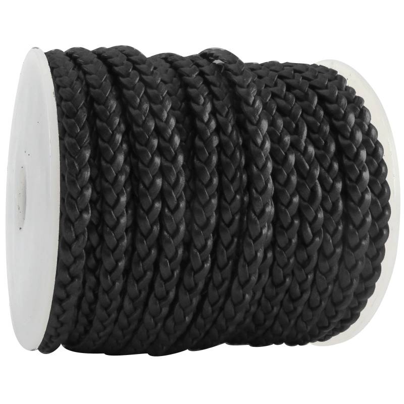 esnado Lederband flach geflochten, 5 mm x 2 mm - Schwarz esnado Lederband flach geflochten, 5 mm x 2 mm - Schwarz von Esnado