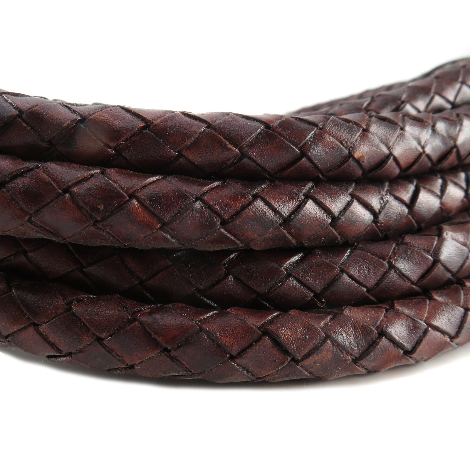 esnado Lederband geflochten, Ø 10 mm - Antik Braun esnado Lederband geflochten, Ø 10 mm - Antik Braun von Esnado