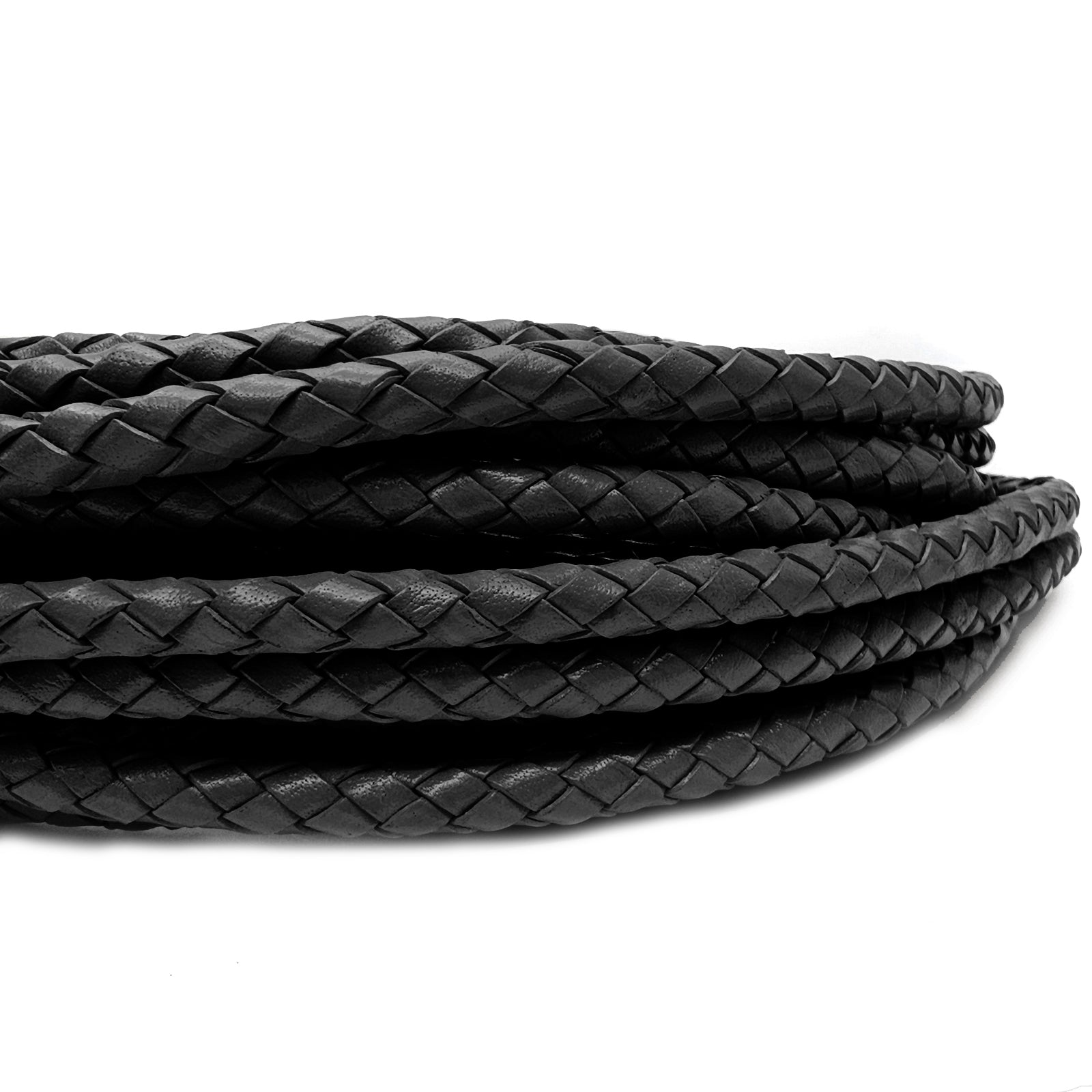 esnado Lederband geflochten, Ø 6 mm - Schwarz von Esnado