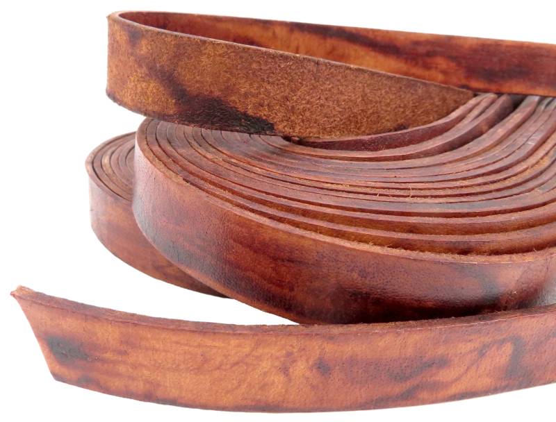 esnado Lederriemen, 20 mm x 2,5 mm - Antik Braun von Esnado