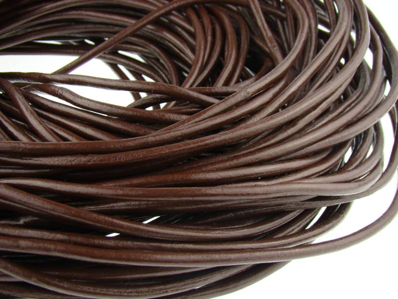 esnado Lederriemen Rund 5 mm - Braun von Esnado