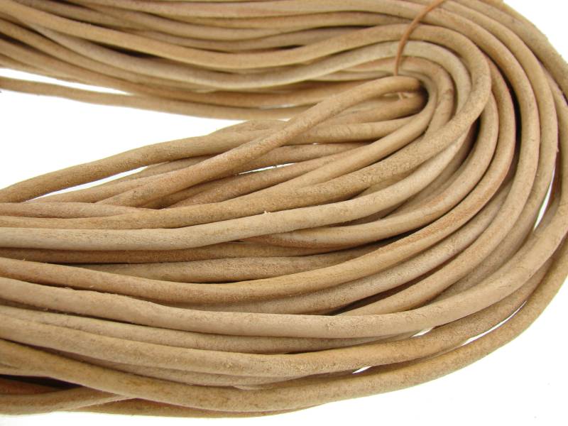 esnado Lederriemen Rund 5 mm - Natur von Esnado