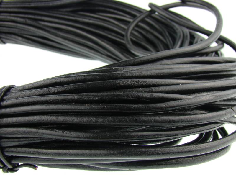 esnado Lederriemen Rund 5 mm - Schwarz esnado Lederriemen Rund 5 mm - Schwarz von Esnado