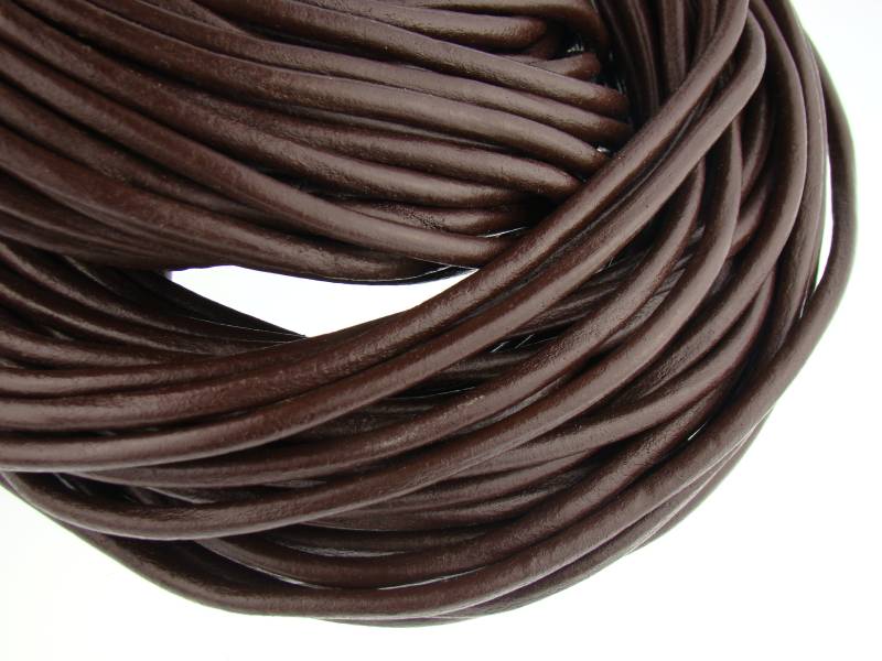 esnado Lederriemen Rund 6 mm - Braun von Esnado