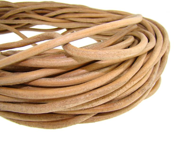esnado Lederriemen Rund 6 mm - Natur von Esnado